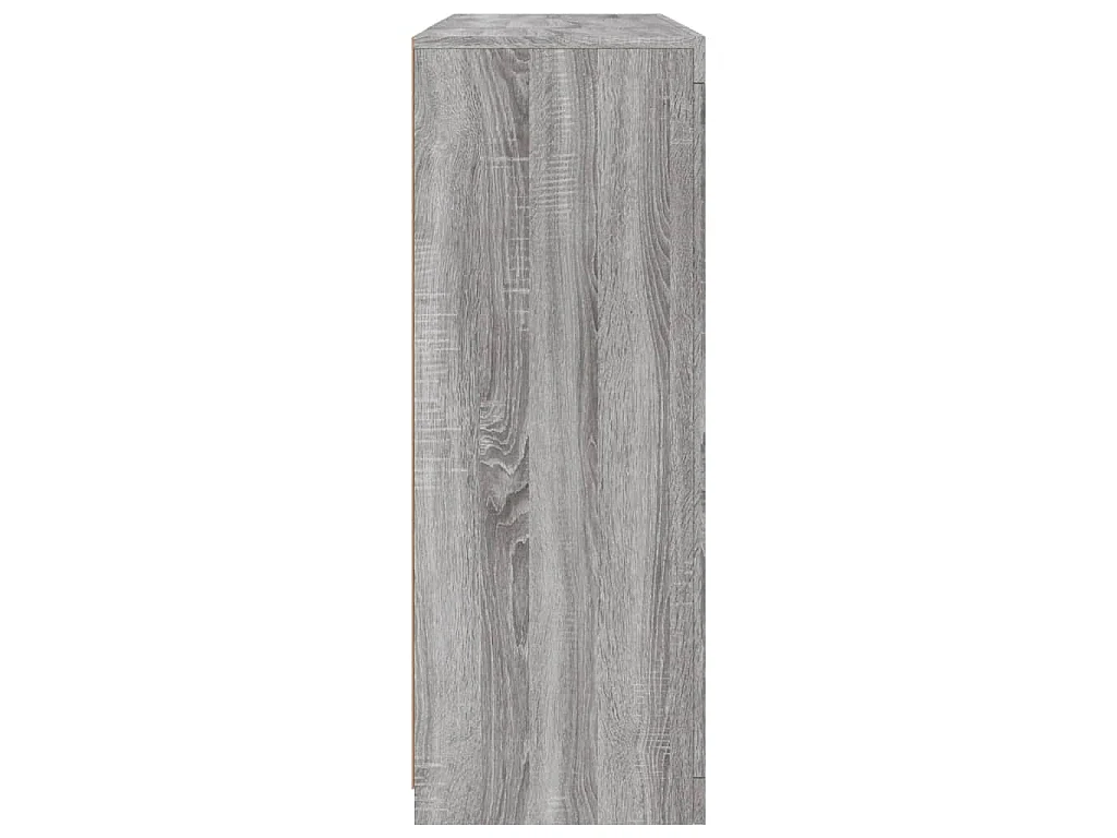 Sideboards mit LED-Leuchten 3 Stk. Grau Sonoma Holzwerkstoff