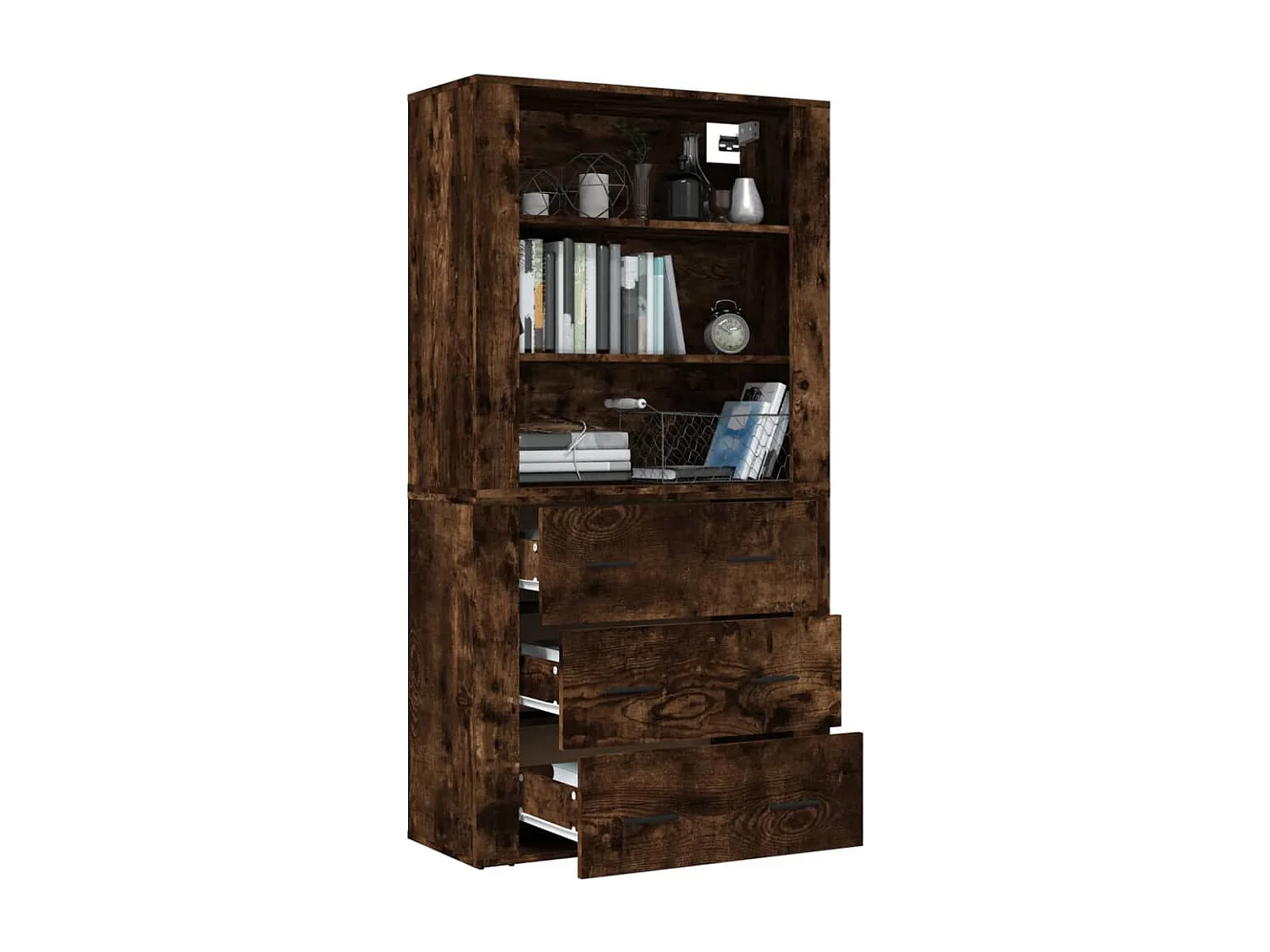 Highboard Räuchereiche Holzwerkstoff