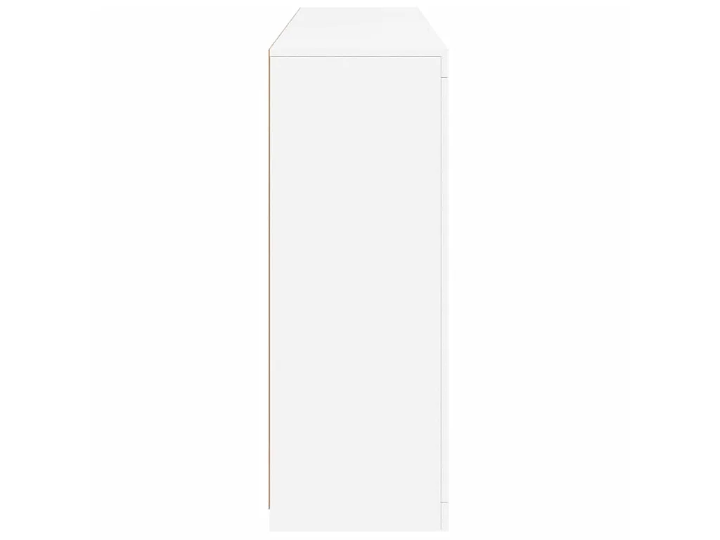 Credenze con Luci LED 3 pz Bianche in Legno Multistrato