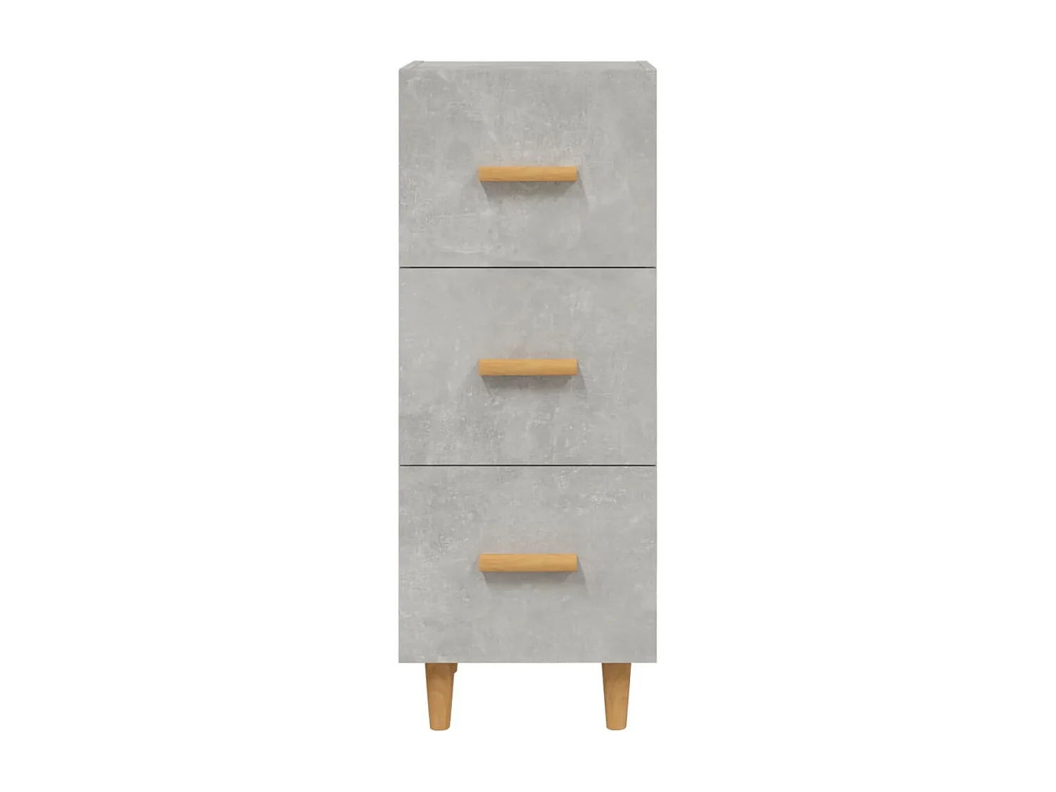 Buffet Gris béton 34,5x34x90 cm Bois d'ingénierie