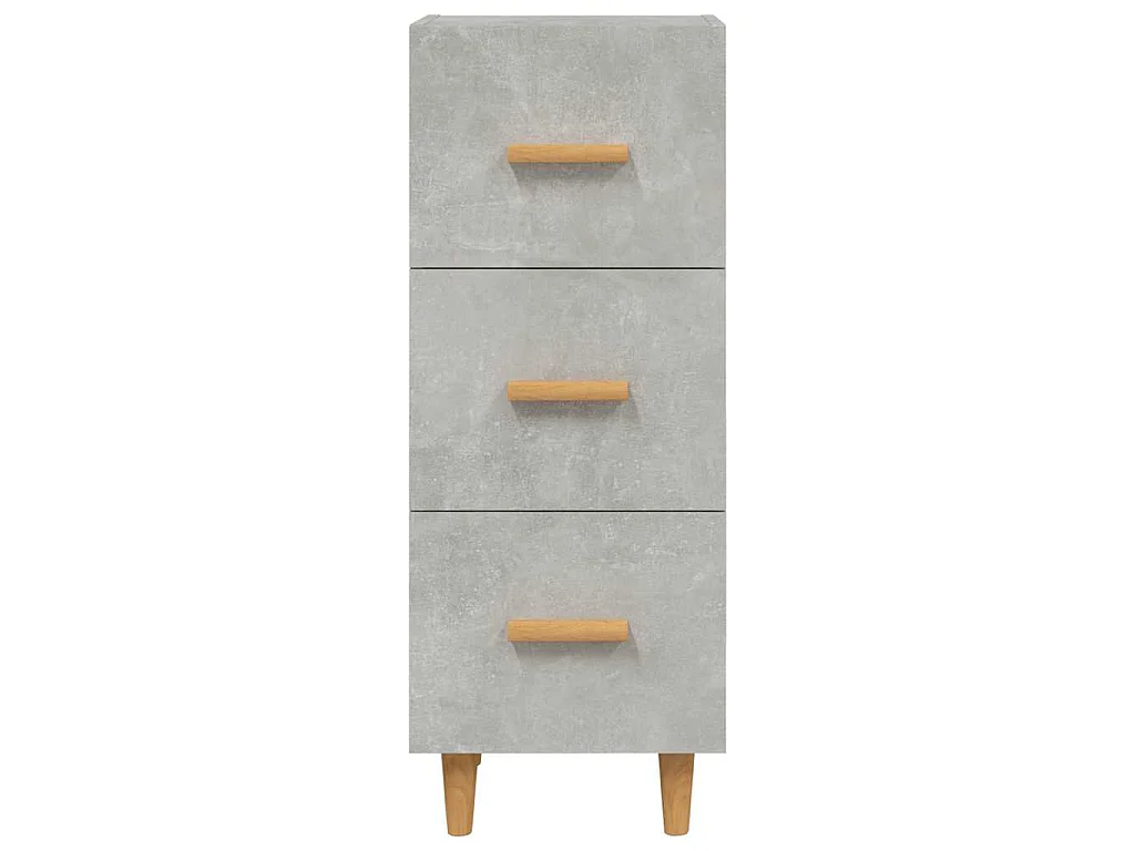 Buffet Gris béton 34,5x34x90 cm Bois d'ingénierie