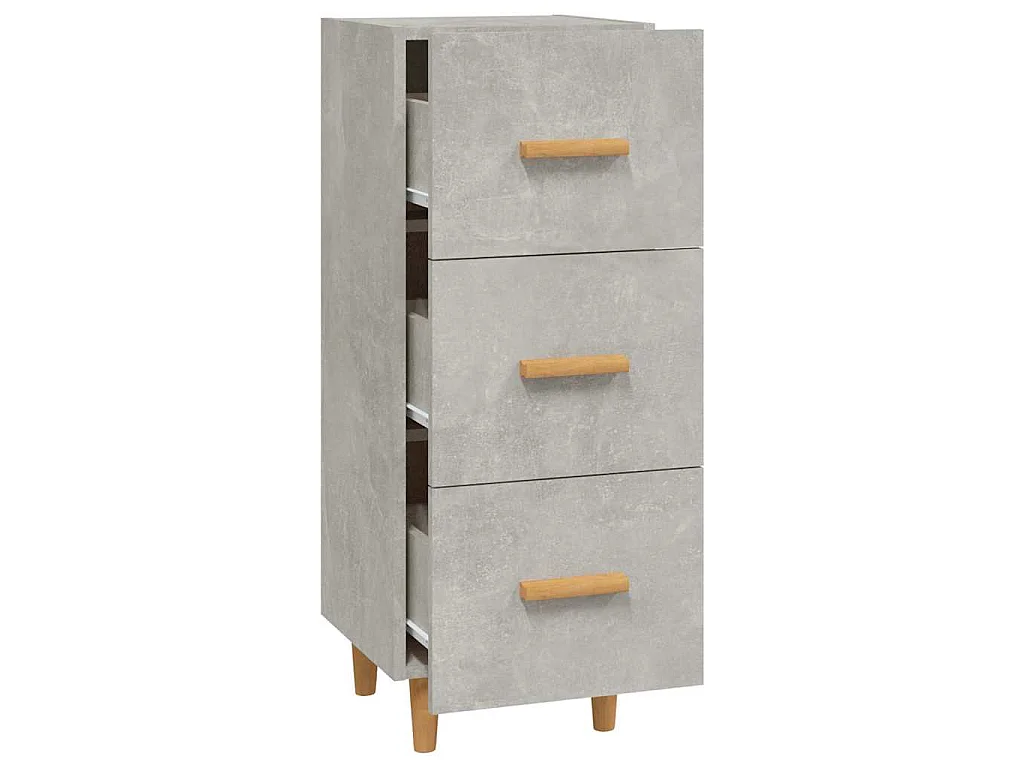 Buffet Gris béton 34,5x34x90 cm Bois d'ingénierie