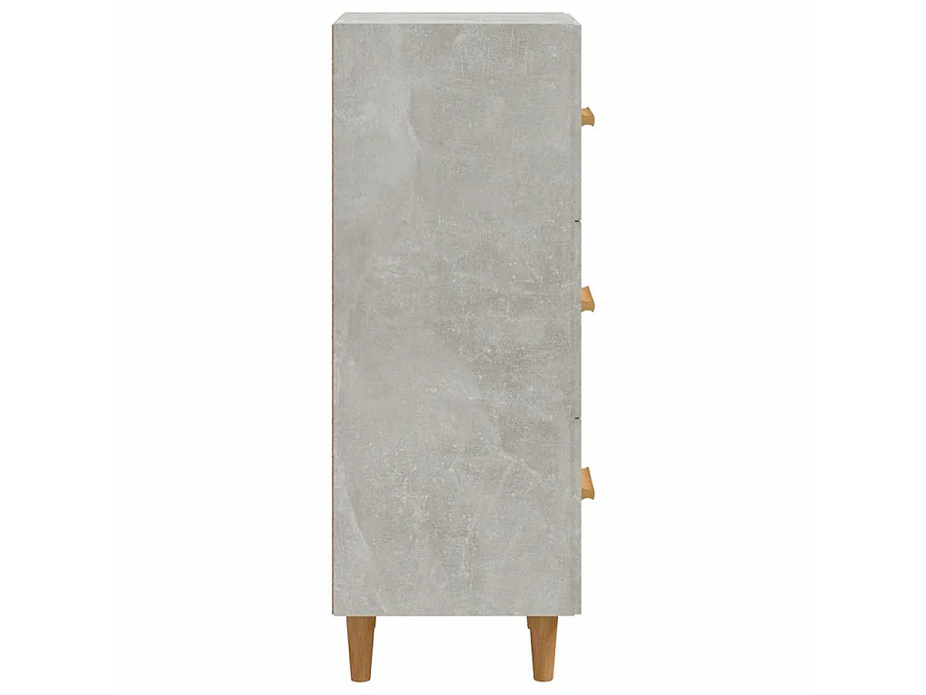 Buffet Gris béton 34,5x34x90 cm Bois d'ingénierie