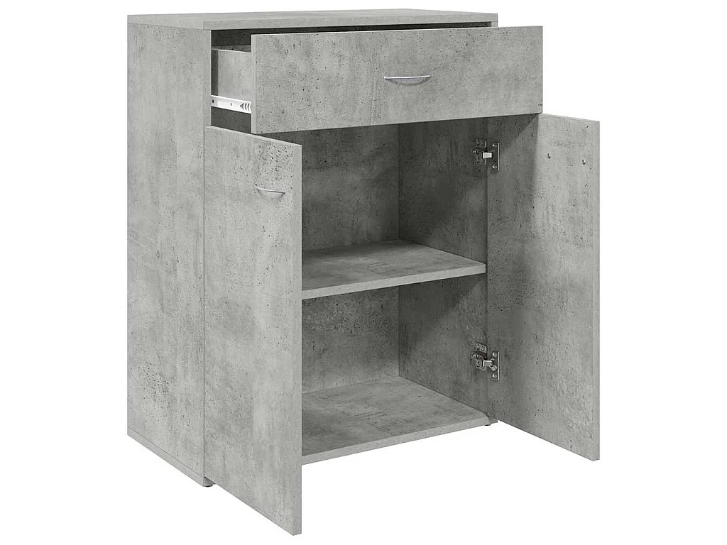 Buffet Gris béton 60x30x75 cm Bois d'ingénierie