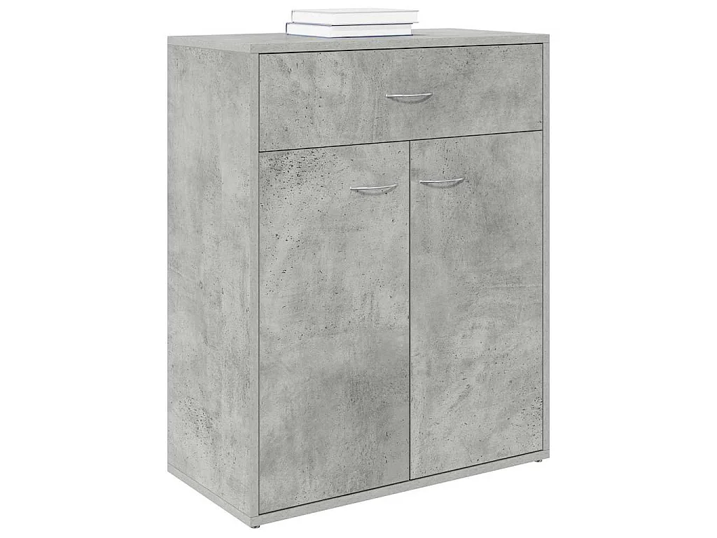Buffet Gris béton 60x30x75 cm Bois d'ingénierie