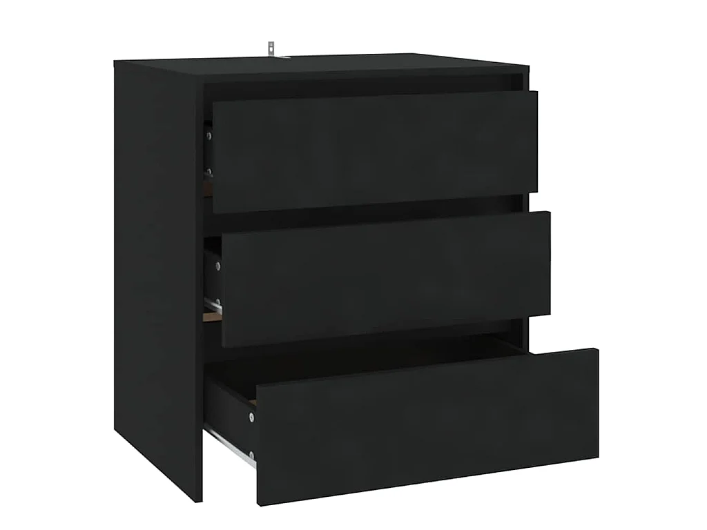 Buffet Noir 70x41x75 cm Bois d'ingénierie