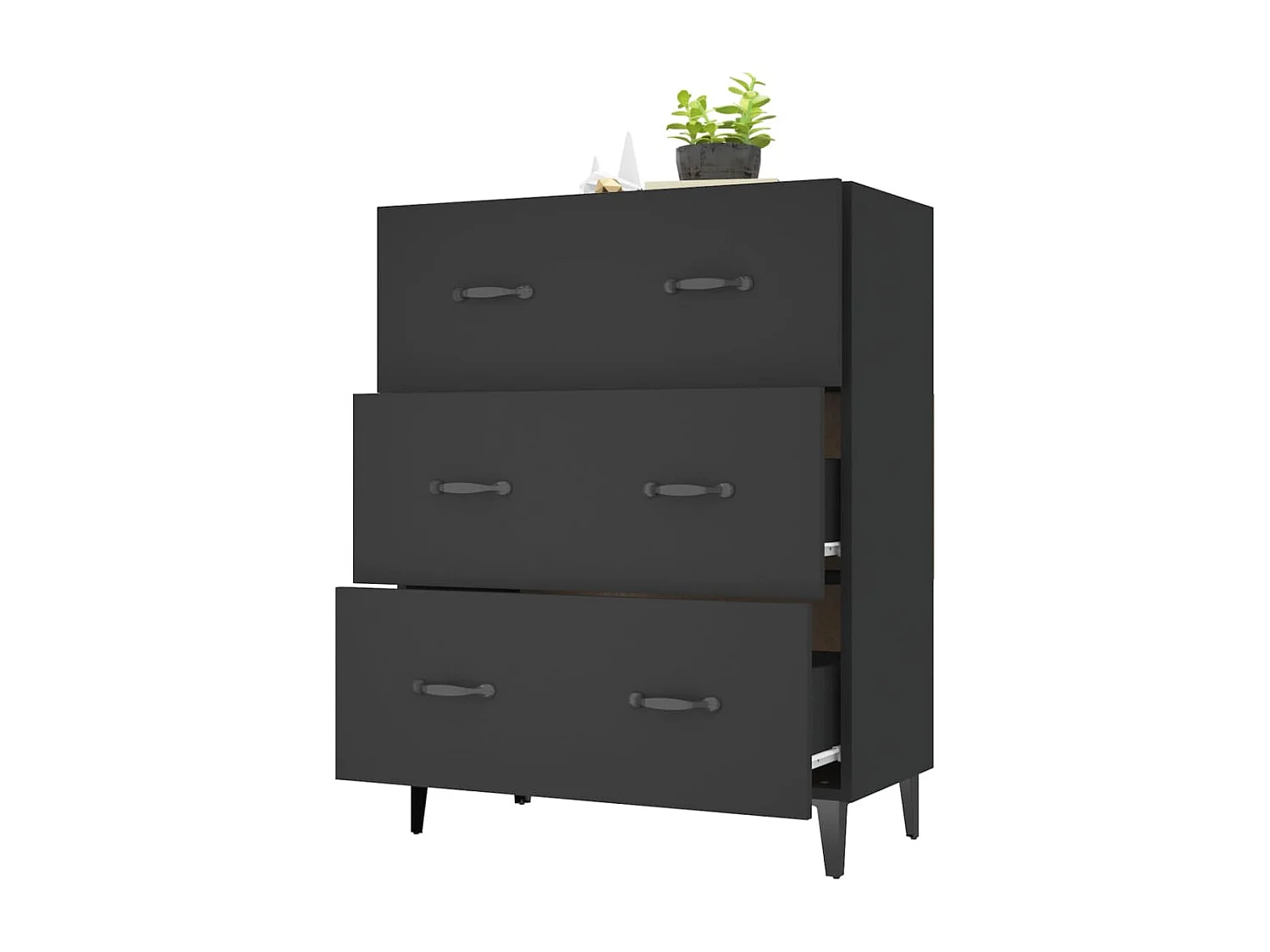 Aparador 69,5x34x90 cm derivados de madeira preto