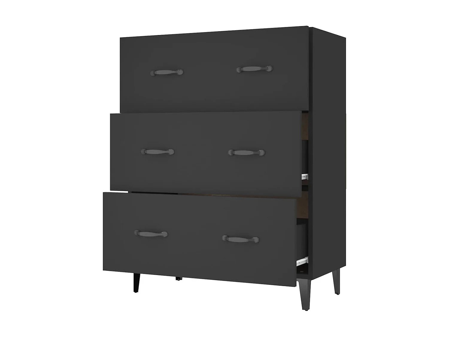 Aparador 69,5x34x90 cm derivados de madeira preto