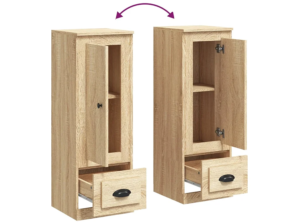 Buffet haut chêne sonoma 36x35,5x103,5 cm bois d'ingénierie