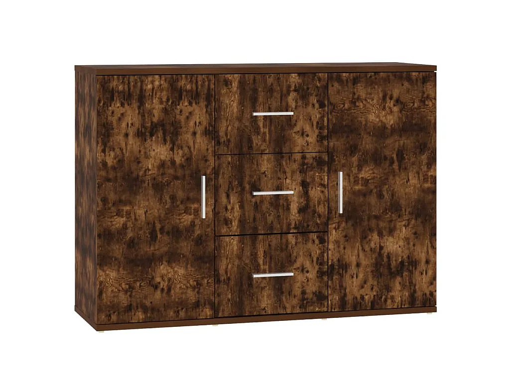 Dressoir 91x29,5x65 cm bewerkt hout gerookt eikenkleurig