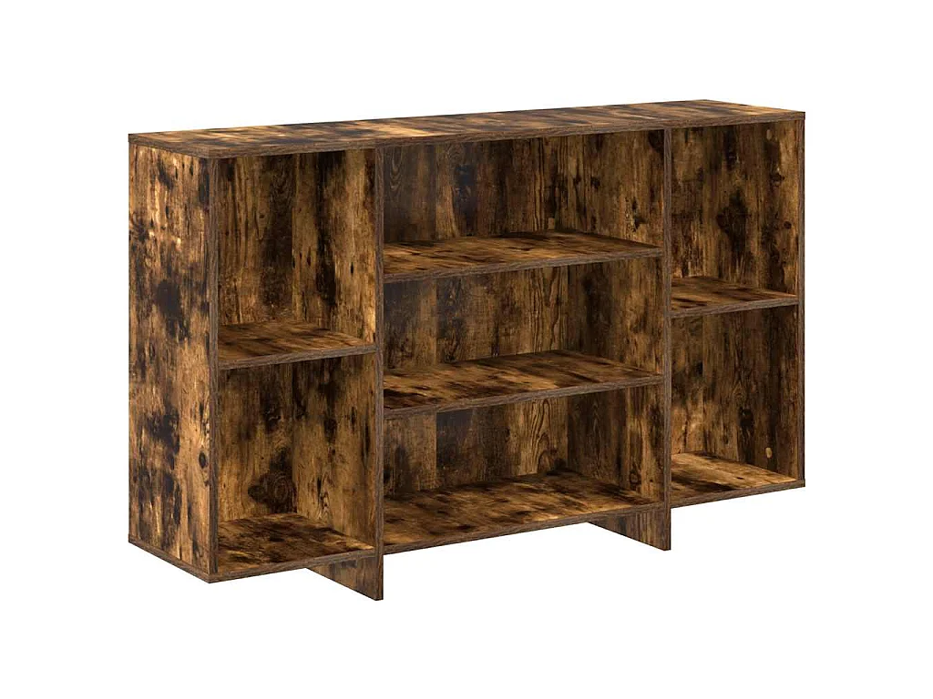 Dressoir 120x30x75 cm bewerkt hout gerookt eikenkleurig