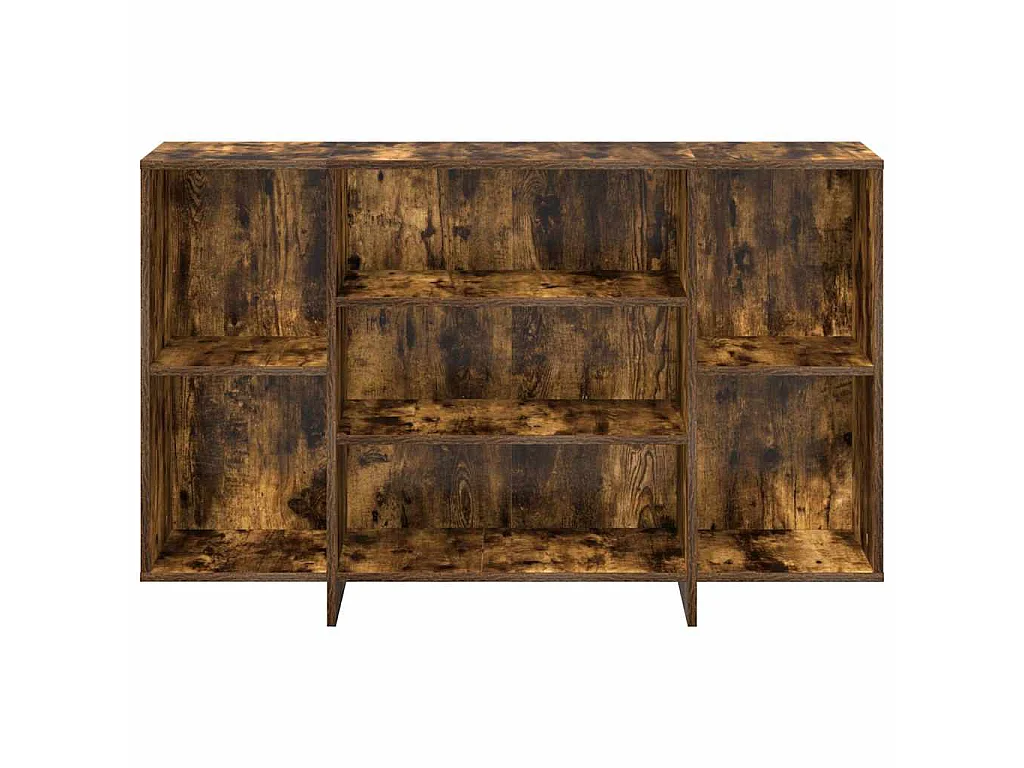 Dressoir 120x30x75 cm bewerkt hout gerookt eikenkleurig