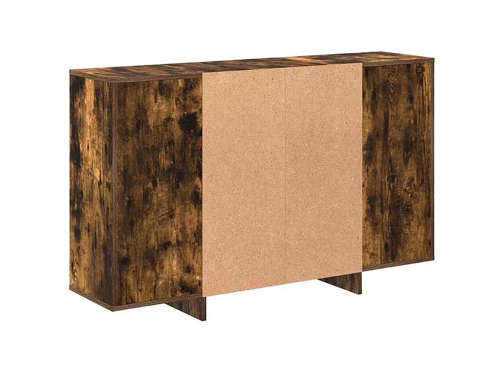 Dressoir 120x30x75 cm bewerkt hout gerookt eikenkleurig