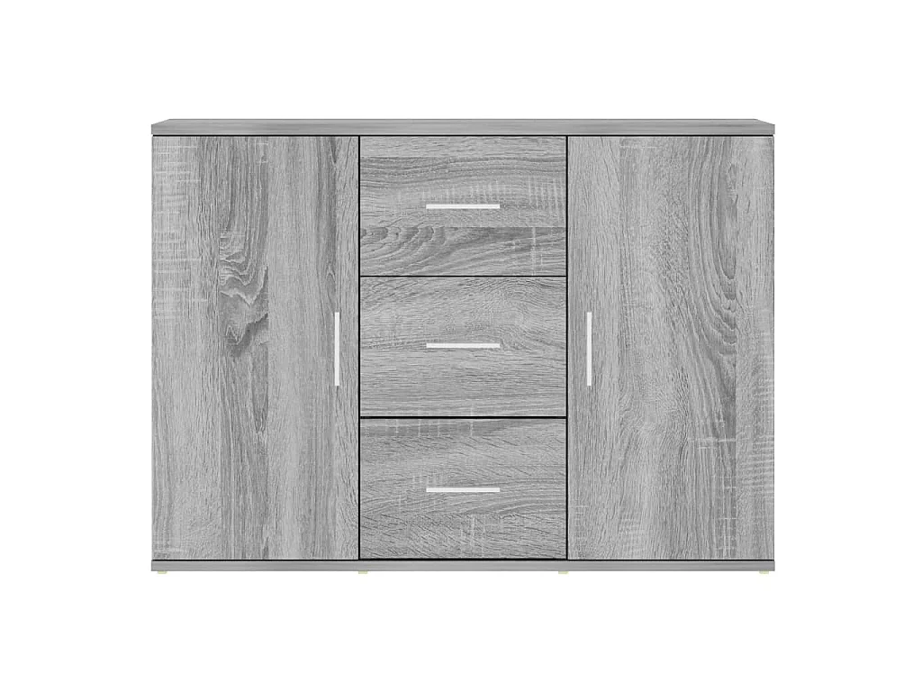 Aparador de madera contrachapada gris Sonoma 91x29,5x65 cm