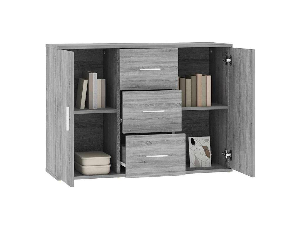 Buffet Sonoma gris 91x29,5x65 cm Bois d'ingénierie