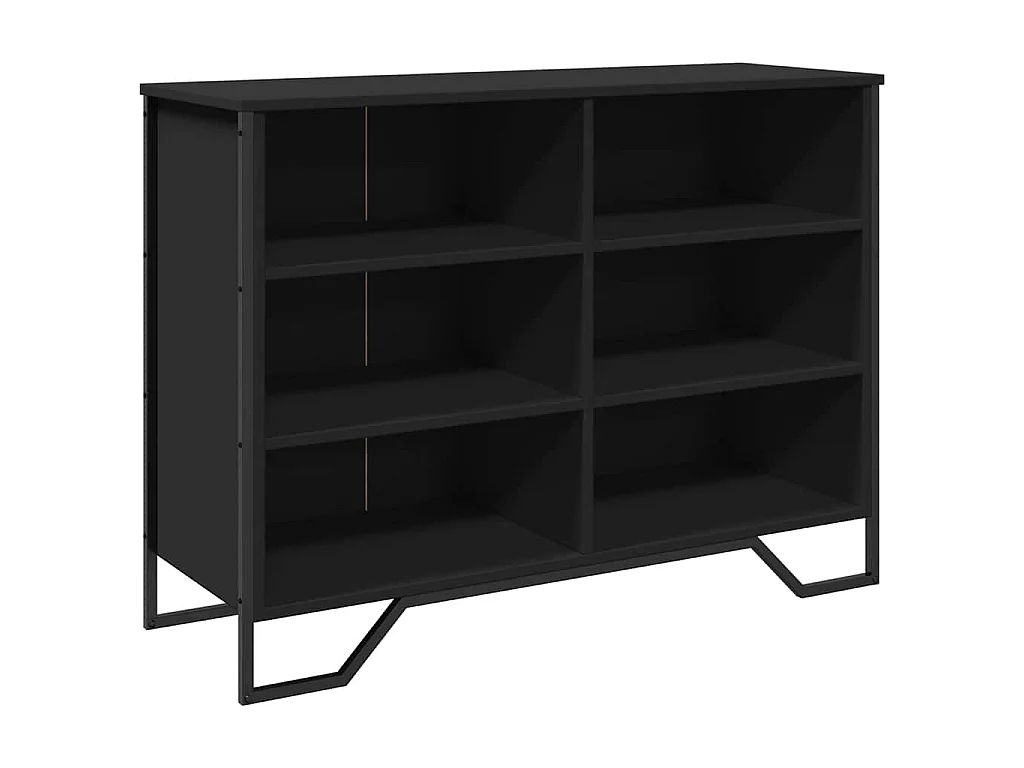 Buffet noir 101x35,5x74,5 cm bois d'ingénierie