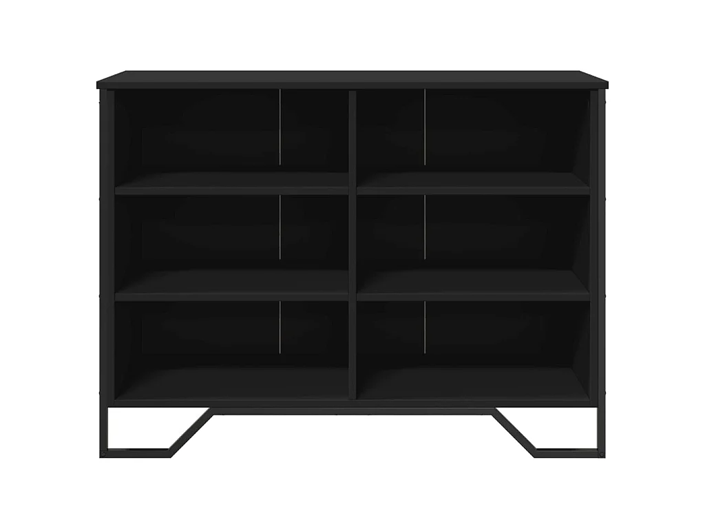 Buffet noir 101x35,5x74,5 cm bois d'ingénierie