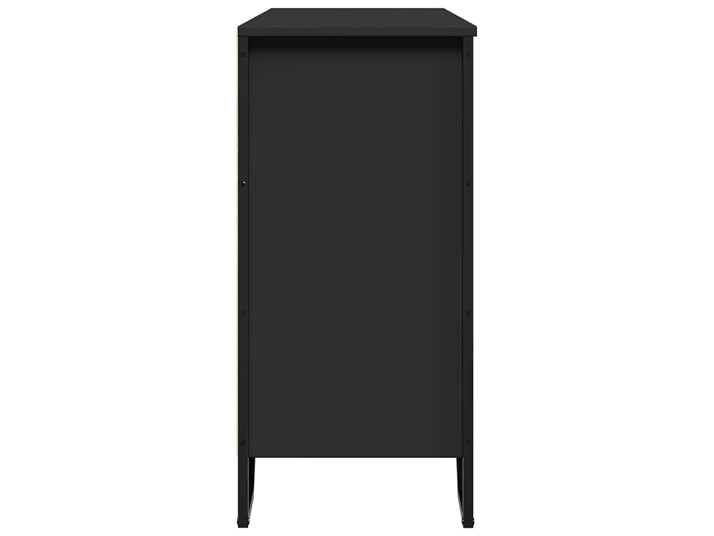 Buffet noir 101x35,5x74,5 cm bois d'ingénierie