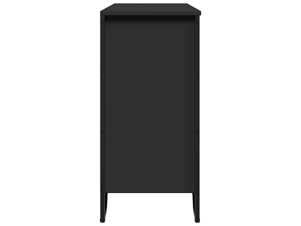 Buffet noir 101x35,5x74,5 cm bois d'ingénierie