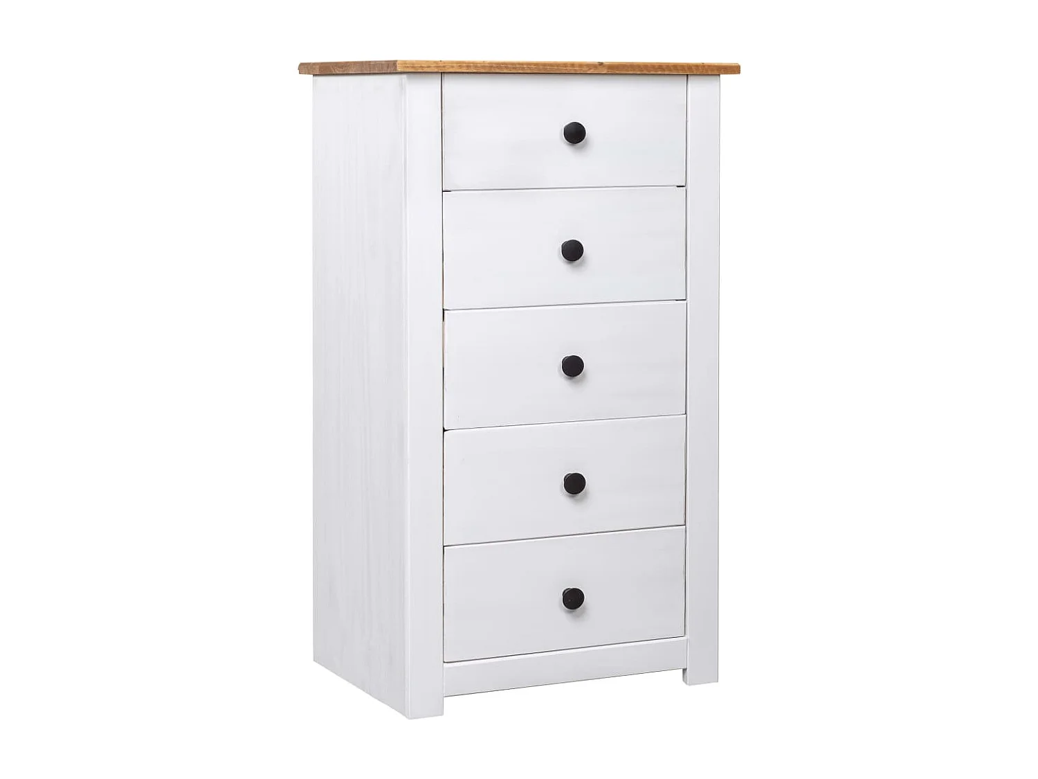Buffet Blanc 46x40x89 cm Pin Gamme Panama