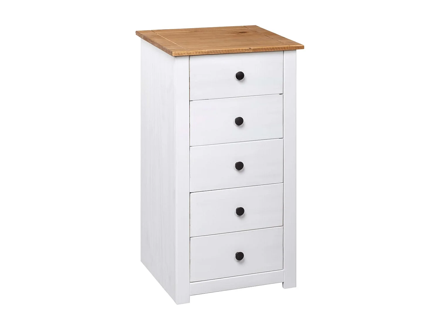 Buffet Blanc 46x40x89 cm Pin Gamme Panama