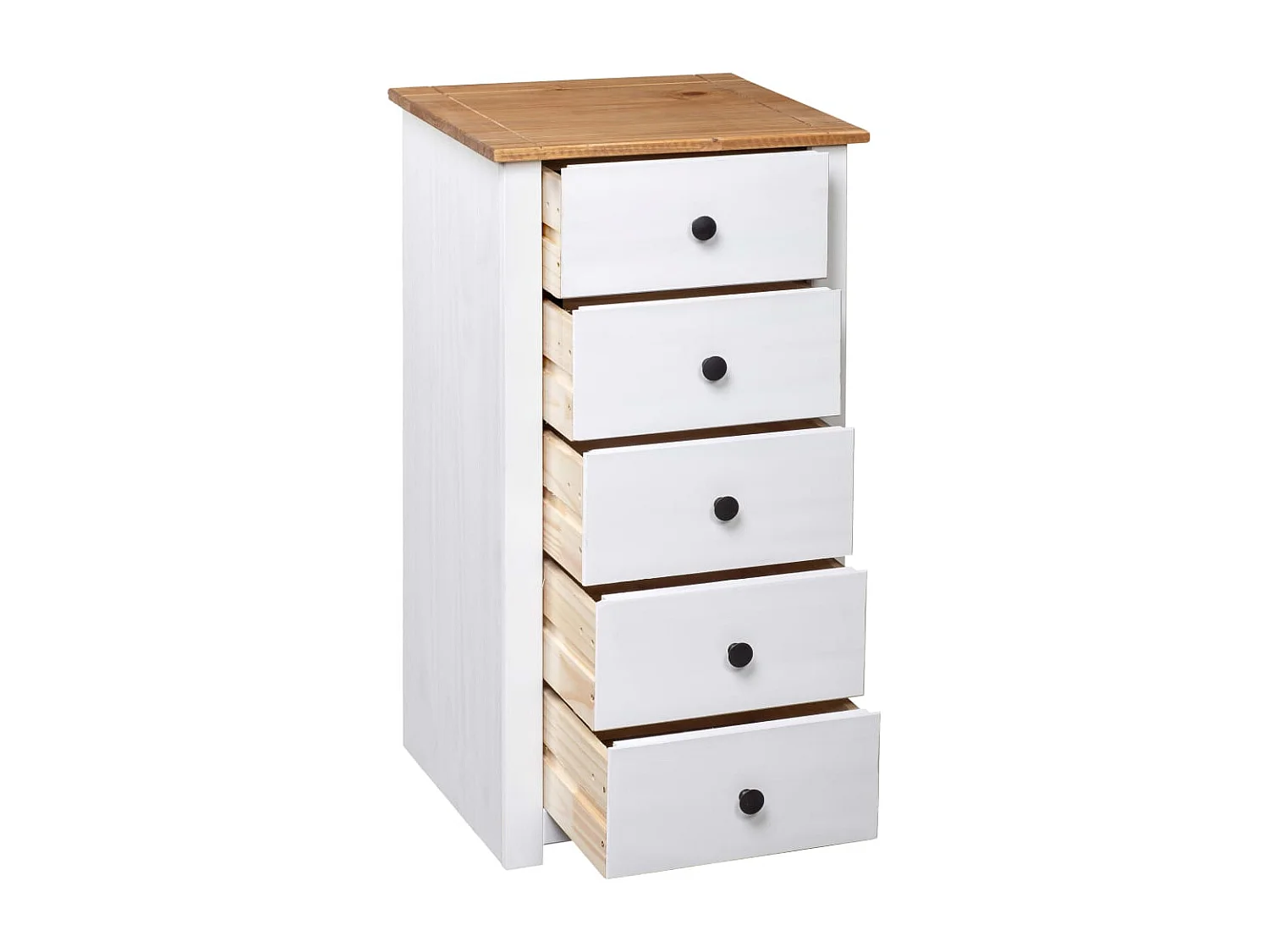 Buffet Blanc 46x40x89 cm Pin Gamme Panama