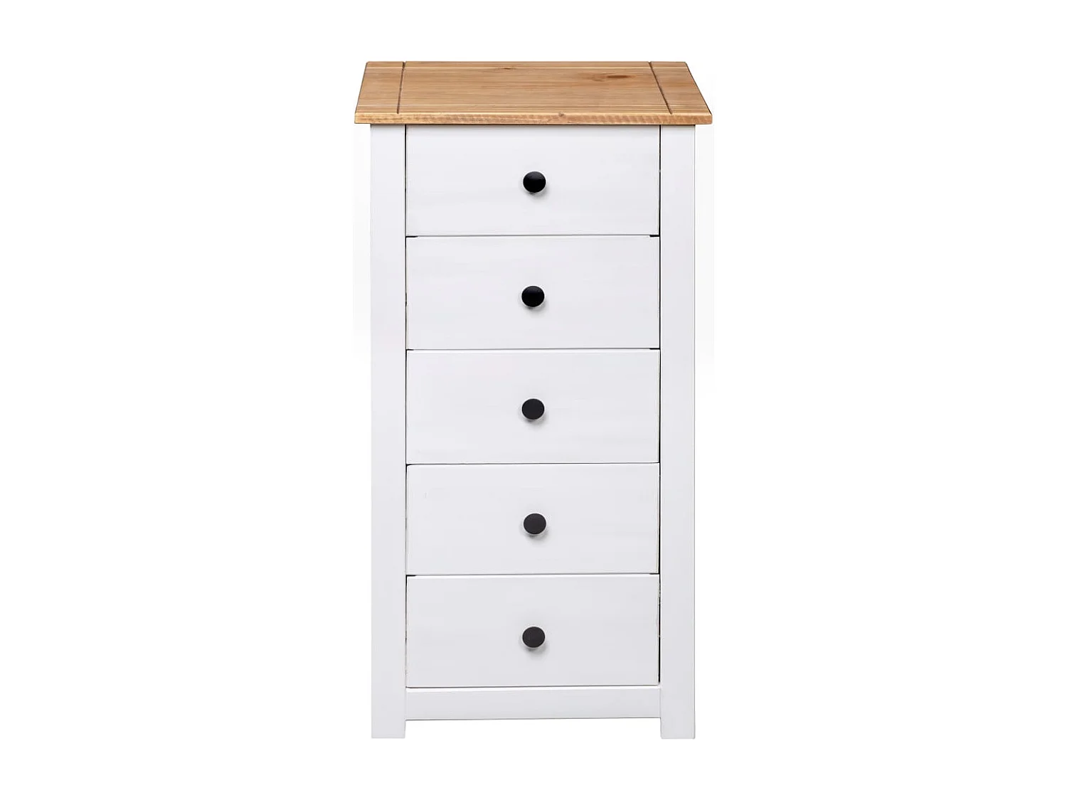 Buffet Blanc 46x40x89 cm Pin Gamme Panama