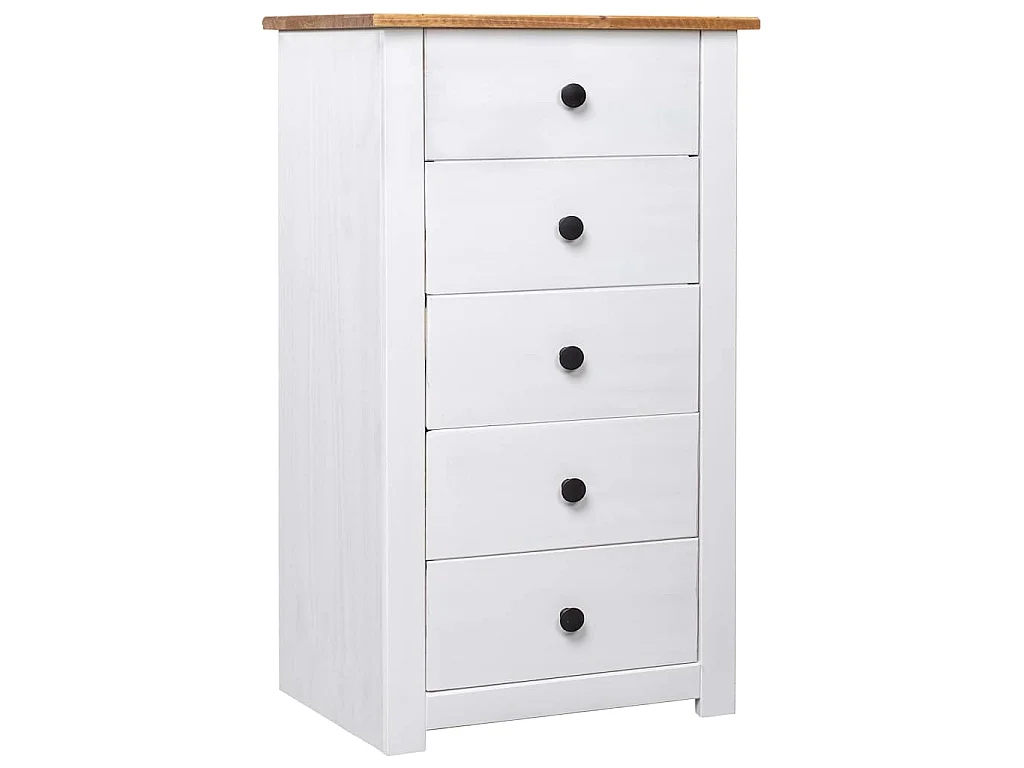 Buffet Blanc 46x40x89 cm Pin Gamme Panama