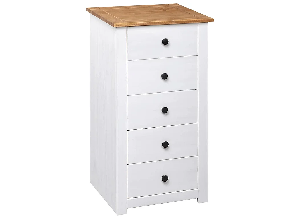 Buffet Blanc 46x40x89 cm Pin Gamme Panama