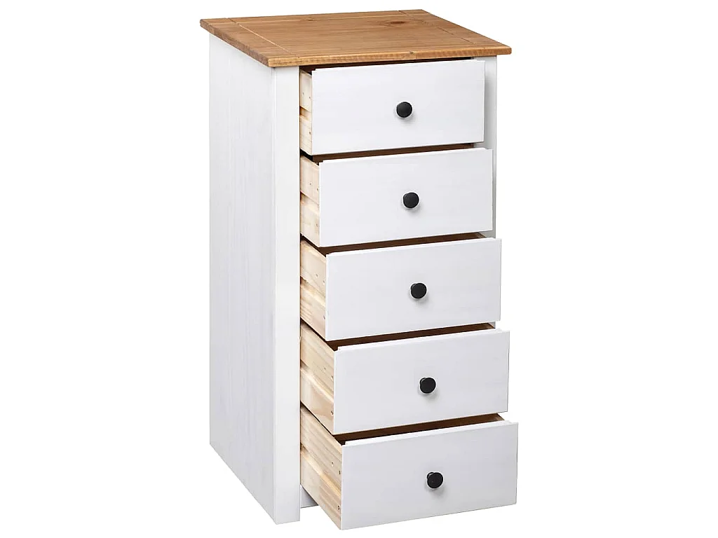 Buffet Blanc 46x40x89 cm Pin Gamme Panama