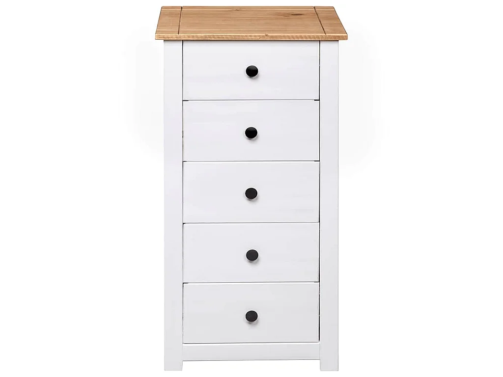 Buffet Blanc 46x40x89 cm Pin Gamme Panama