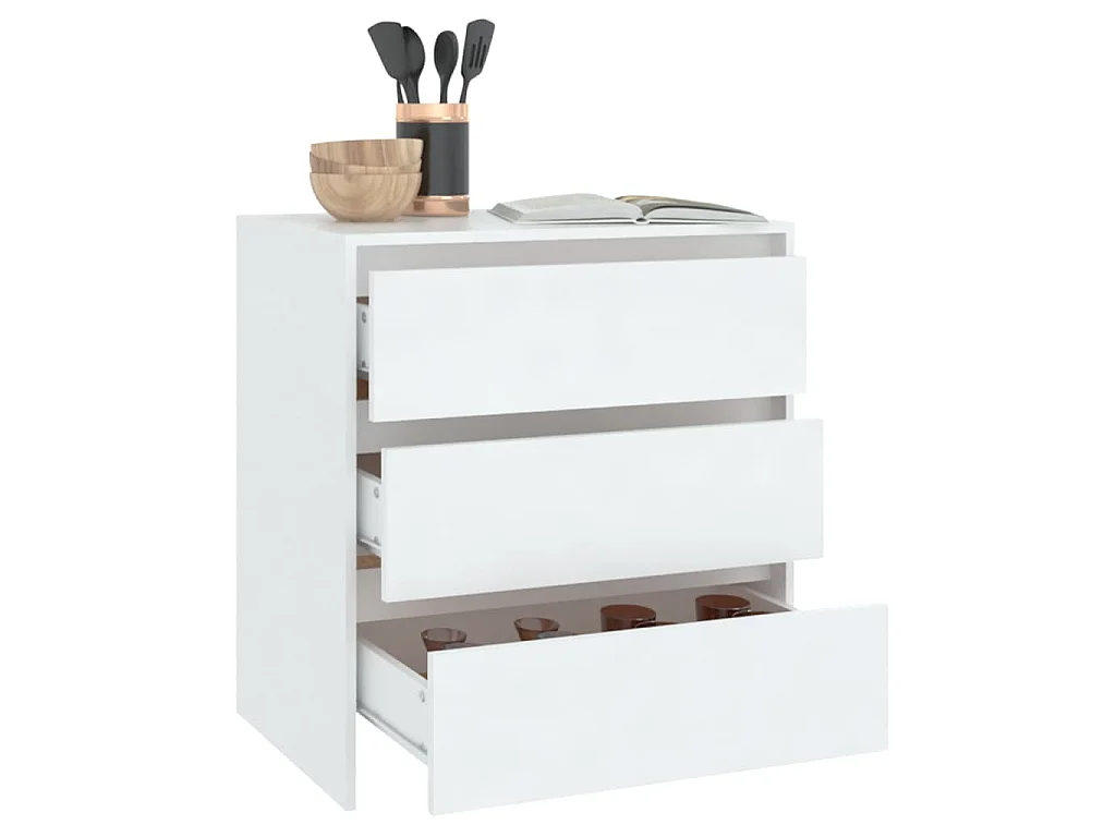Buffet Blanc 70x41x75 cm Bois d'ingénierie