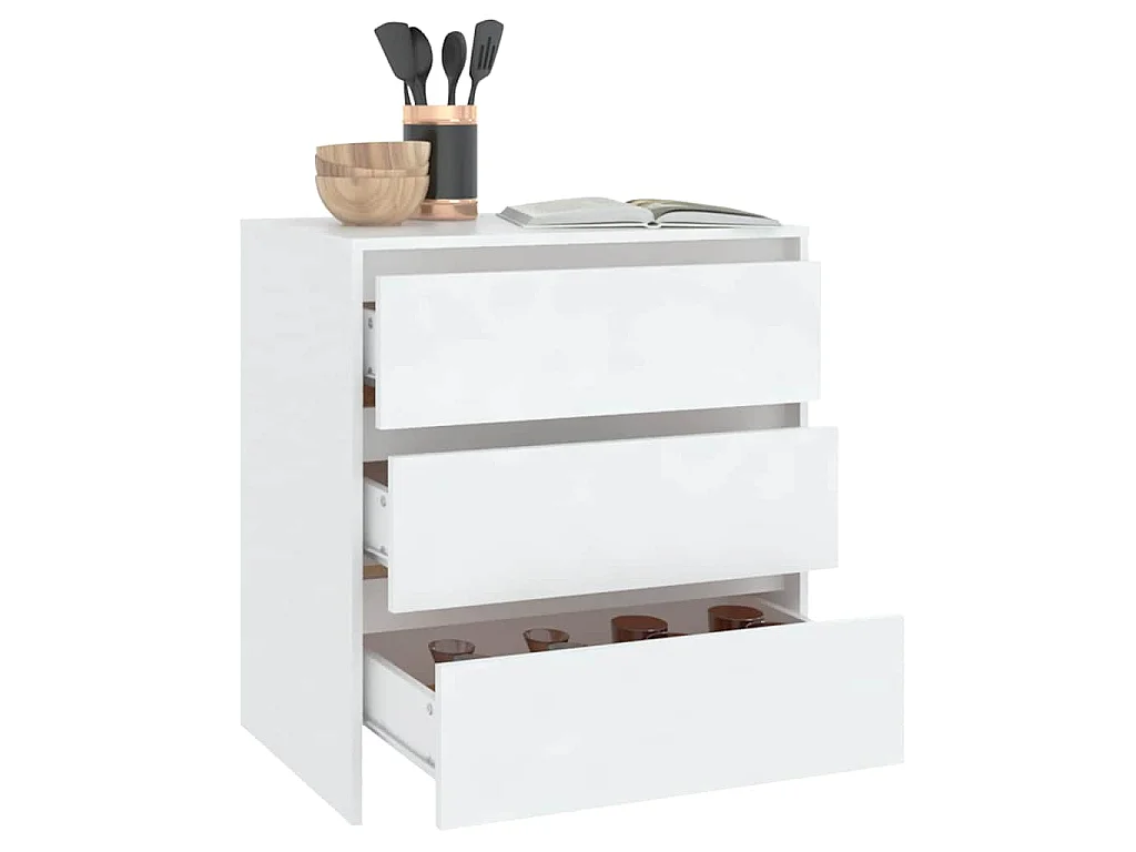 Buffet Blanc 70x41x75 cm Bois d'ingénierie