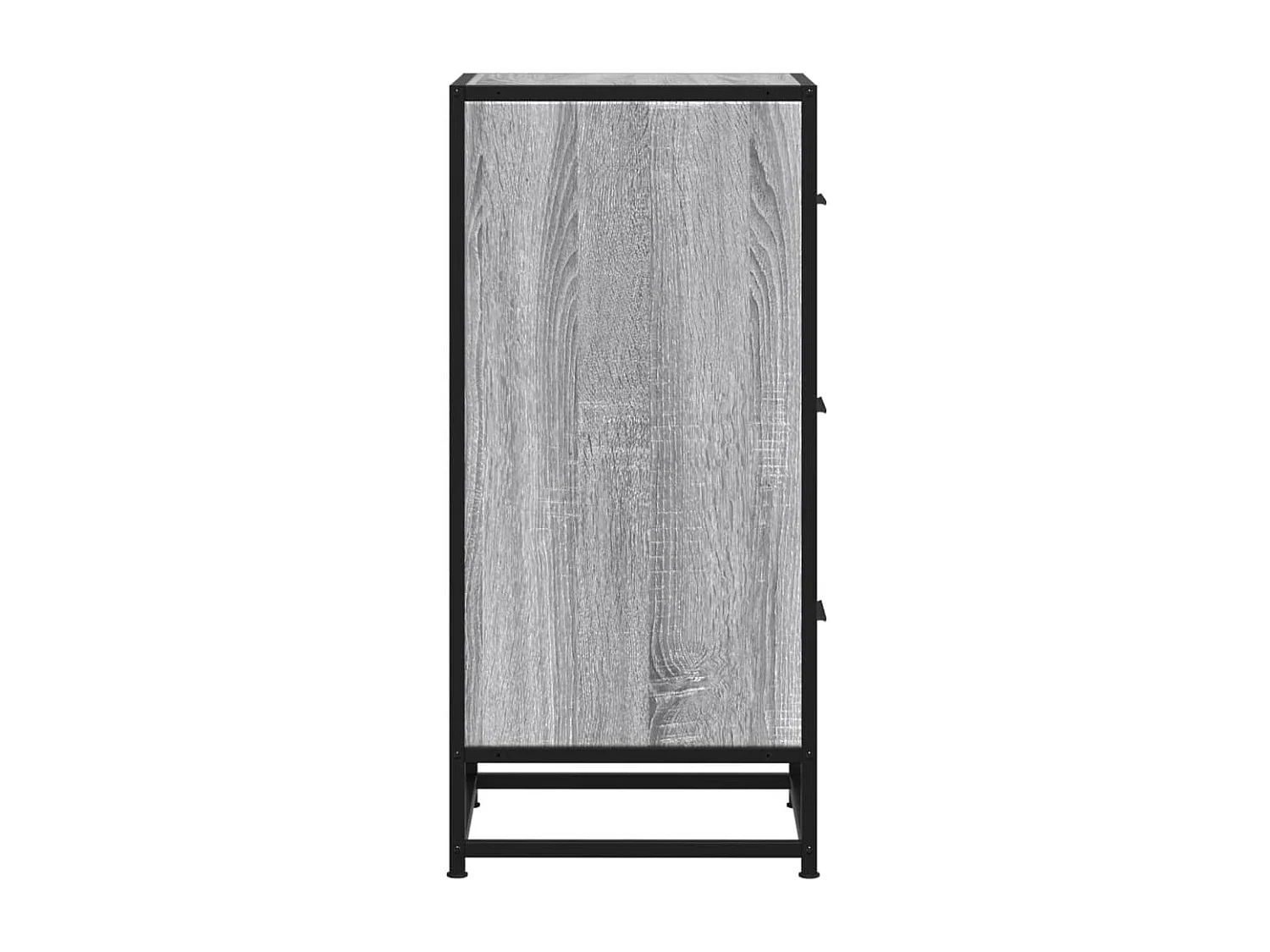 Dressoir 35,5x35x76 cm bewerkt hout en metaal grijs sonoma