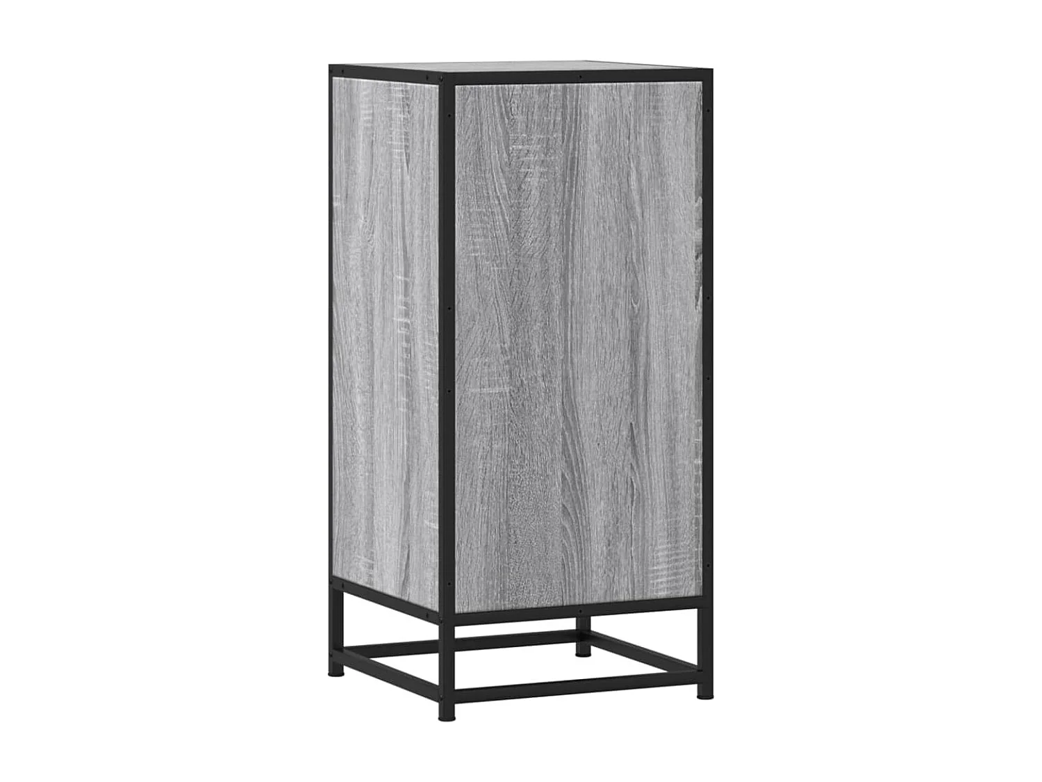 Dressoir 35,5x35x76 cm bewerkt hout en metaal grijs sonoma