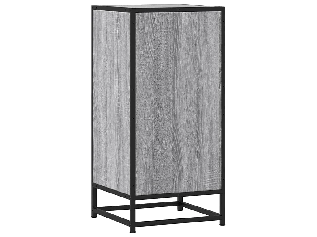 Buffet sonoma gris 35,5x35x76 cm bois d'ingénierie et métal