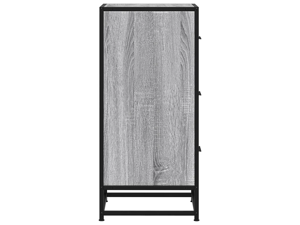 Buffet sonoma gris 35,5x35x76 cm bois d'ingénierie et métal