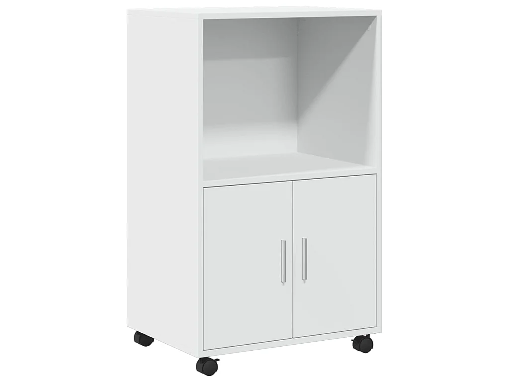 Rollschrank Weiß 55x40x91 cm Holzwerkstoff