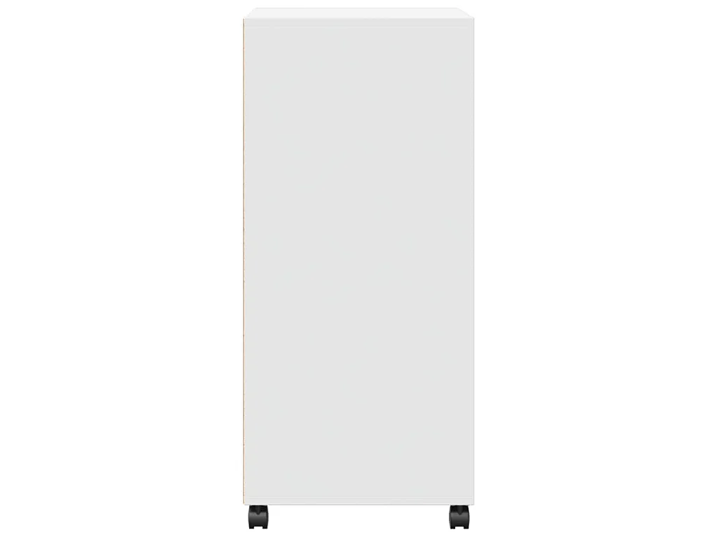 Armoire à roulettes blanc 55x40x91 cm bois d’ingénierie