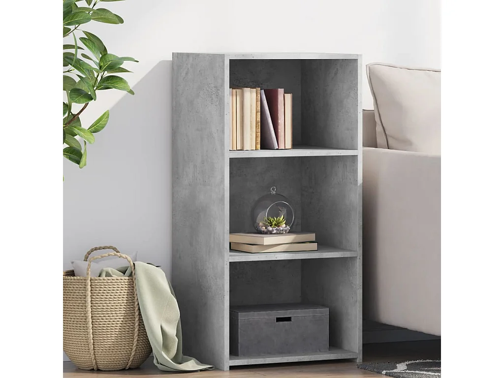 Credenza Grigio Cemento 45x41x93 cm in Legno Multistrato