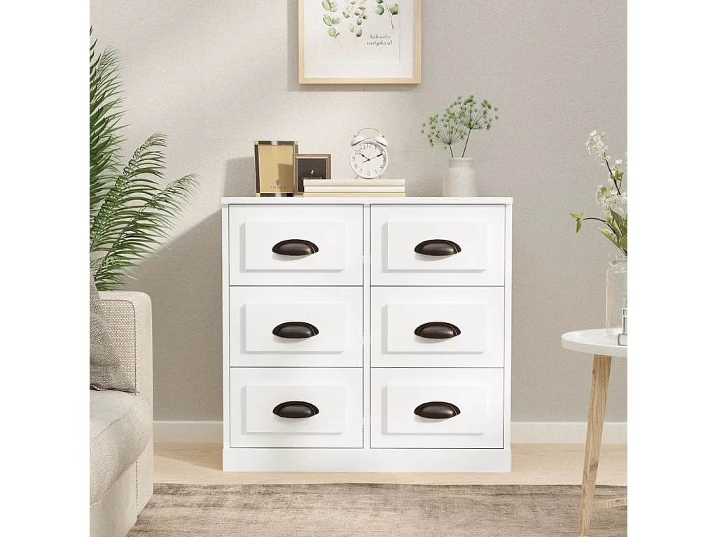 Sideboard Weiß 70x35,5x67,5 cm Holzwerkstoff