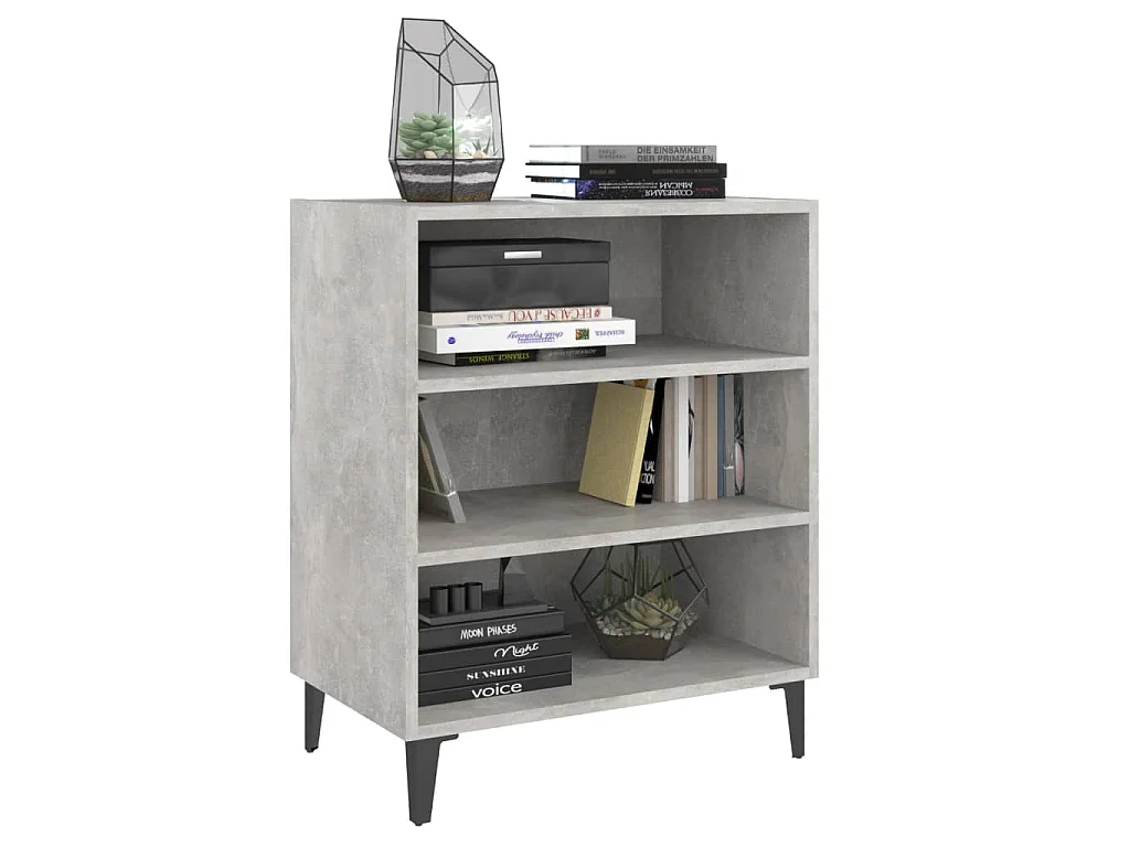 Buffet gris béton 57x35x70 cm bois d'ingénierie