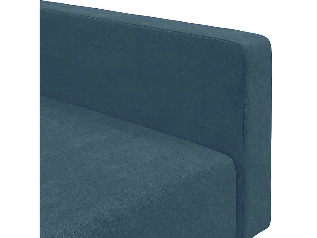 Slaapbank 2-zits fluweel blauw