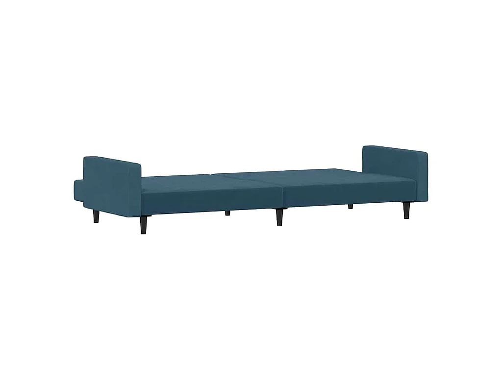 Slaapbank 2-zits fluweel blauw