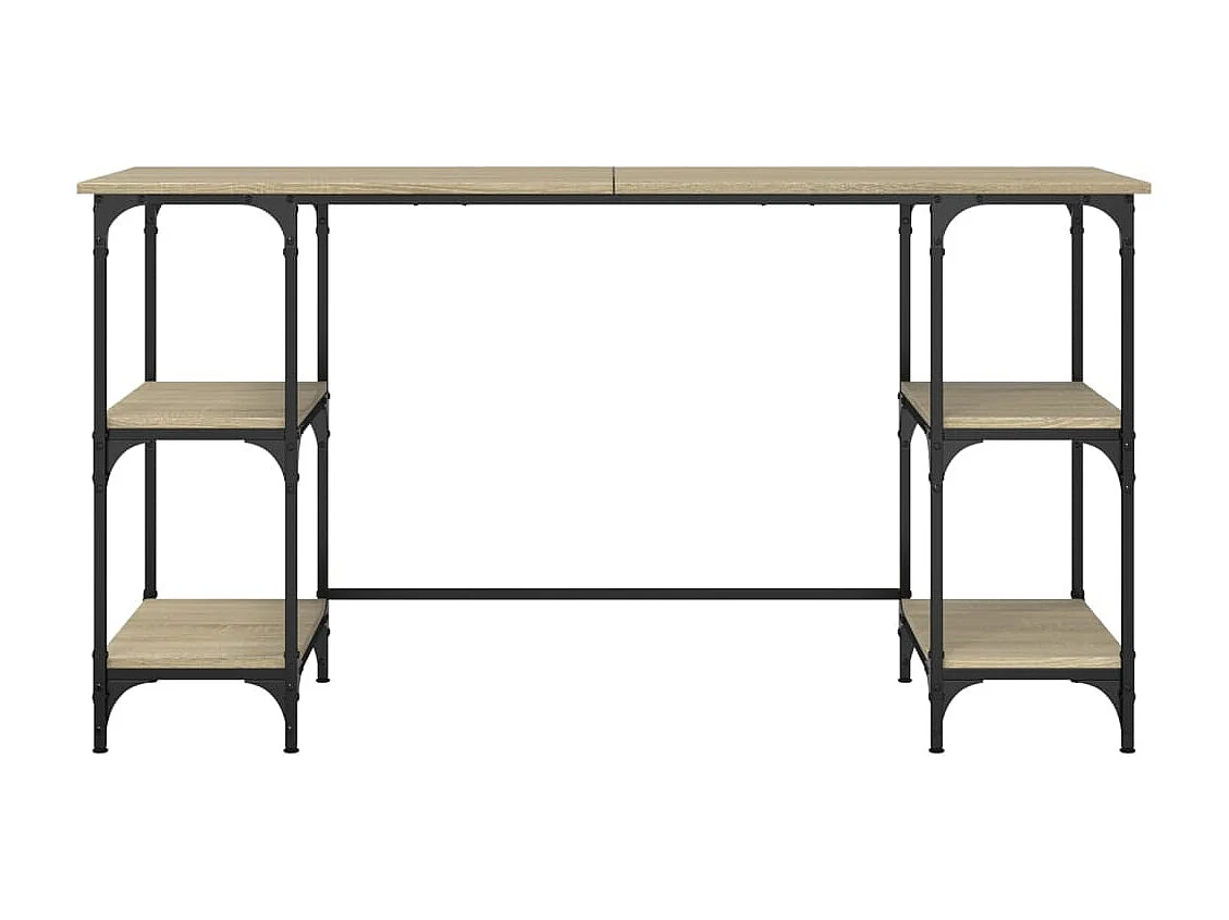 Schreibtisch Sonoma-Eiche 140x50x75 cm Metall Holzwerkstoff