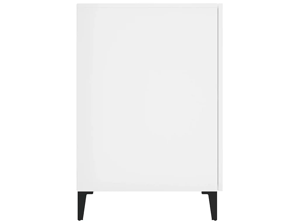 Bureau Blanc brillant 140x50x75 cm Bois d'ingénierie