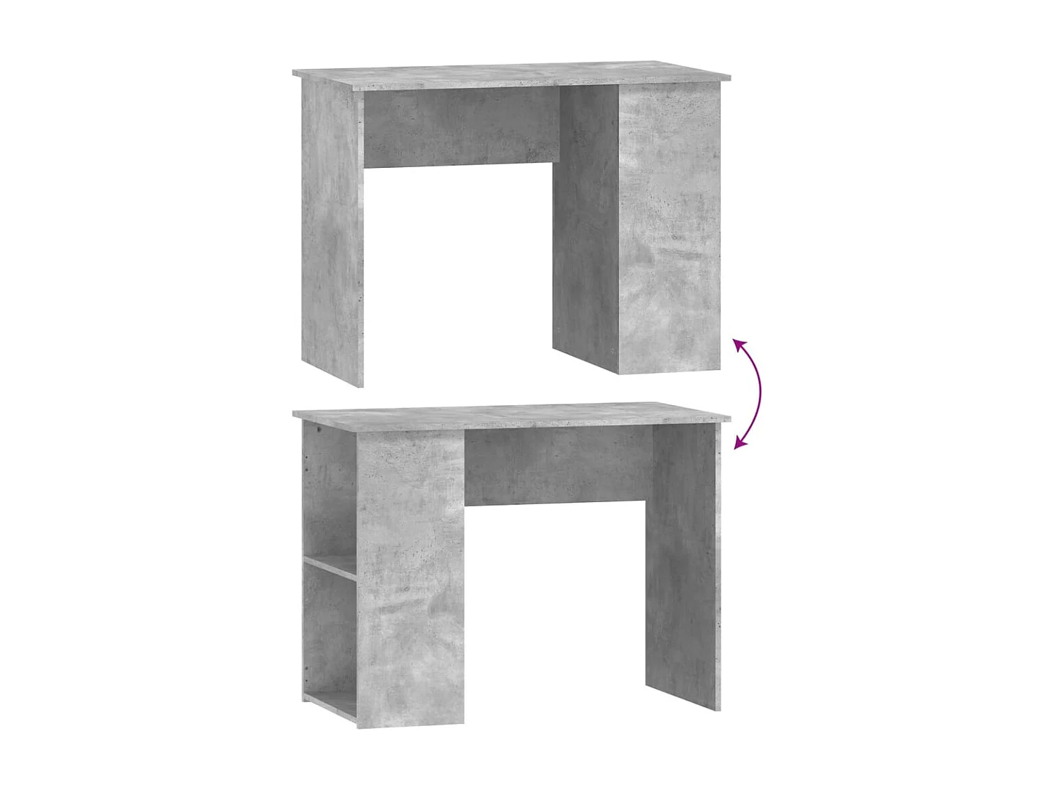 Scrivania Grigio Cemento 100x55x75 cm in Legno Multistrato