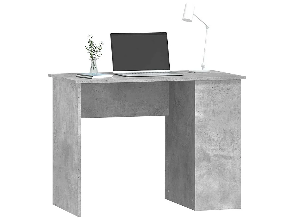 Bureau Gris béton 100x55x75 cm Bois d'ingénierie