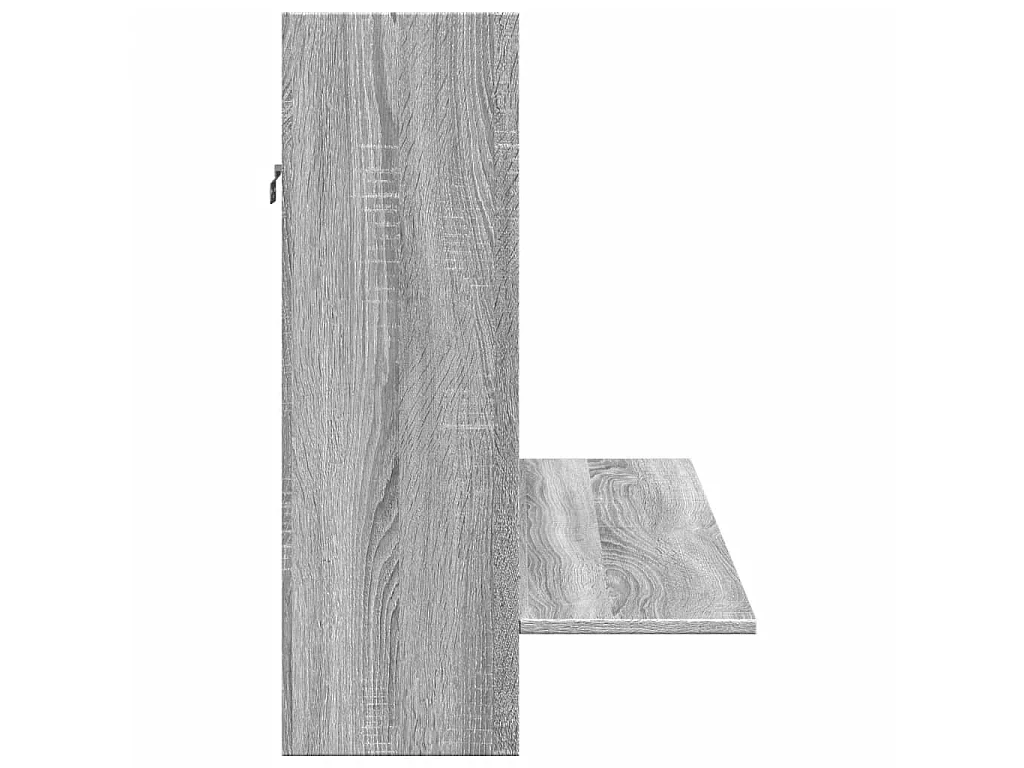 Bureau mural sonoma gris 105x48x75 cm bois d'ingénierie