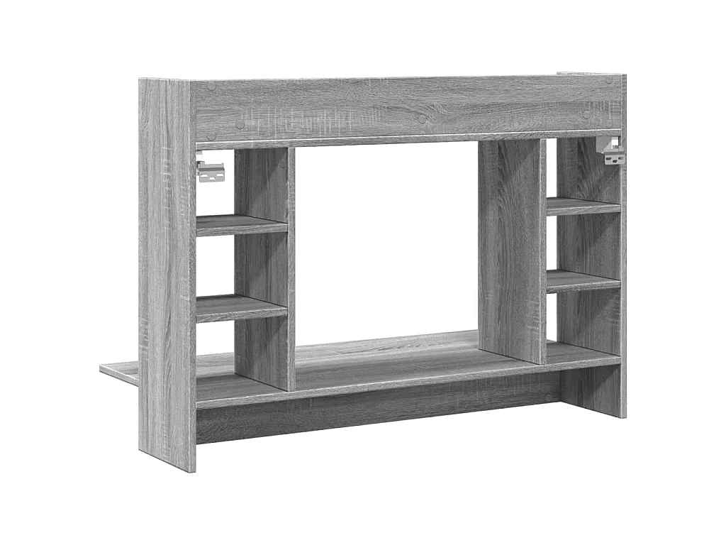 Bureau mural sonoma gris 105x48x75 cm bois d'ingénierie